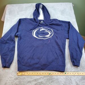 J America Penn State Hoodie Mens Sz L Blue Nittnay Lions Hooded Sweatshirt PSU